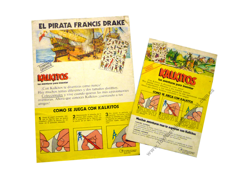 Toynostalgia's tweet image. #KALKITOS Argentina (c. 1980)
Los dos tamaños en los que se comercializaban: Normal y Grande
Diversión XXL 

#gillette #Argentina #nostalgia📷 #retro #decalcomanie #actiontransfers #prestomagix #piratas #beduinos