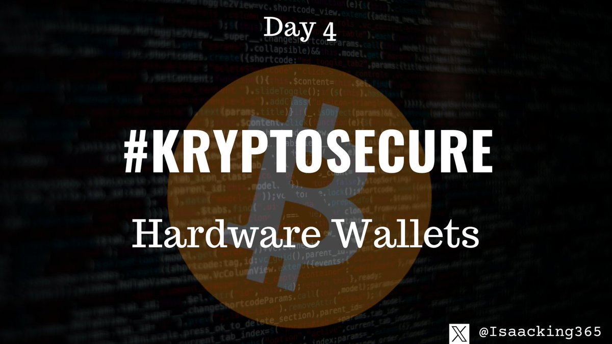0xIsaacking's tweet photo. Keeping Your Crypto Assets Safe โ Using Hardware Wallet (Day 4) #KryptoSecure
Today on day 4 of #KryptoSecure, we will be looking at securing your crypto assets using hardware wallet. https://t.co/AisfQSHVaq