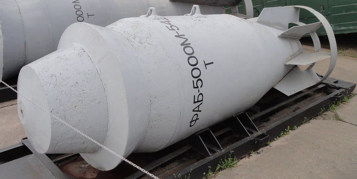 Russian aerial bombs FAB-5000 and FAB-9000. Russia has not used them yet.
