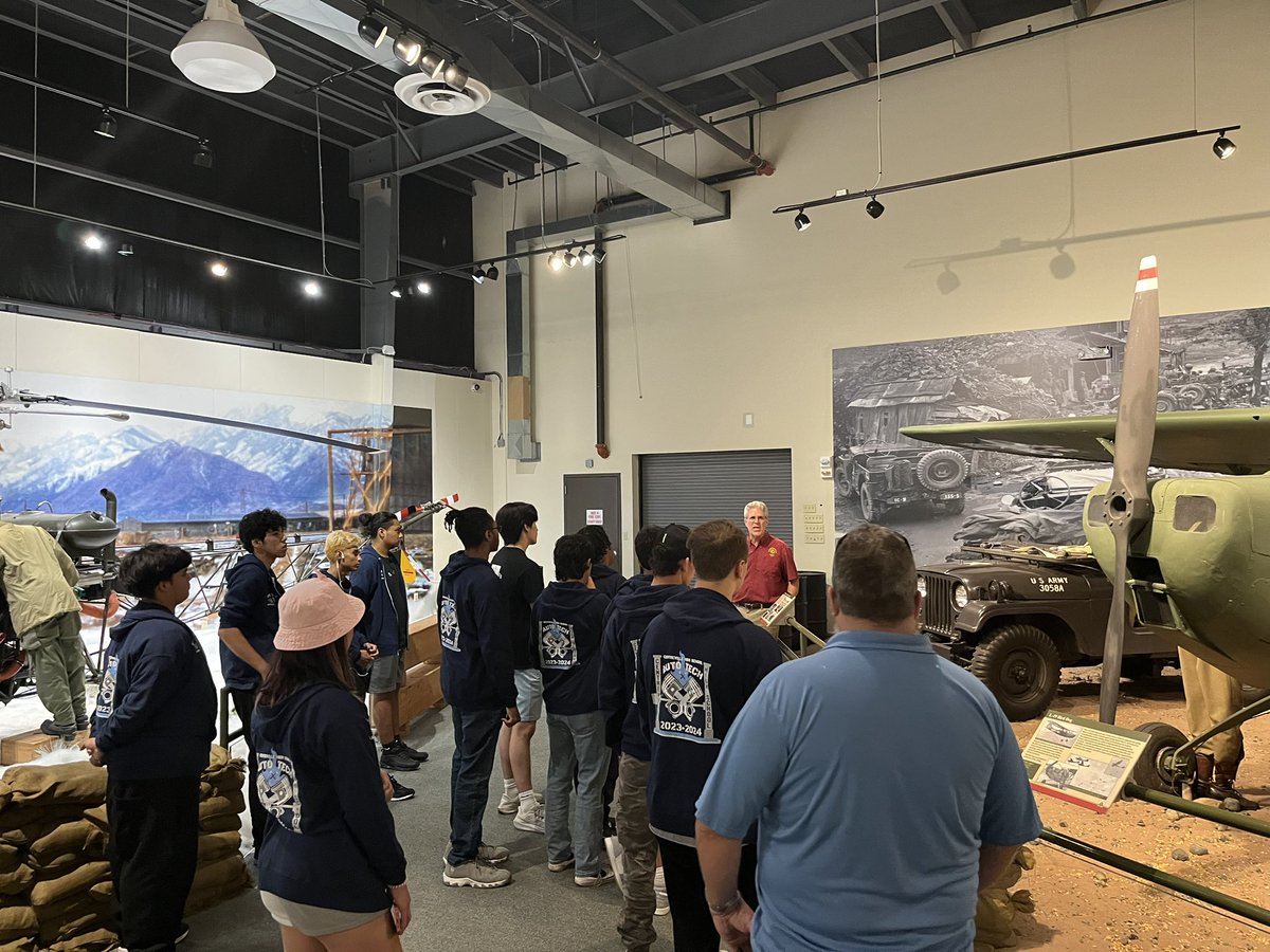 CVHS_AutoTech's tweet photo. CVHS Auto Tech Level 2 &amp; 3 students got to take a tour of the US Army Transportation Museum at Fort Eustis in Newport News, VA today and learn all about the history and modes of transportation in the US Army! @FCPS_CTE https://t.co/eTdGbREn5J