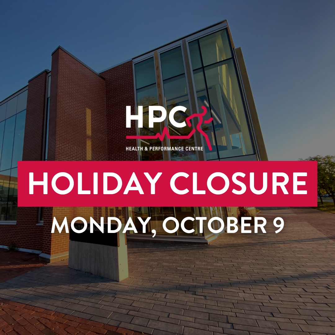 A reminder to our clients that the Health &amp; Performance Centre will be closed on Monday, October 9th for the long weekend. Happy Thanksgiving! 🍂💪🏽🍗