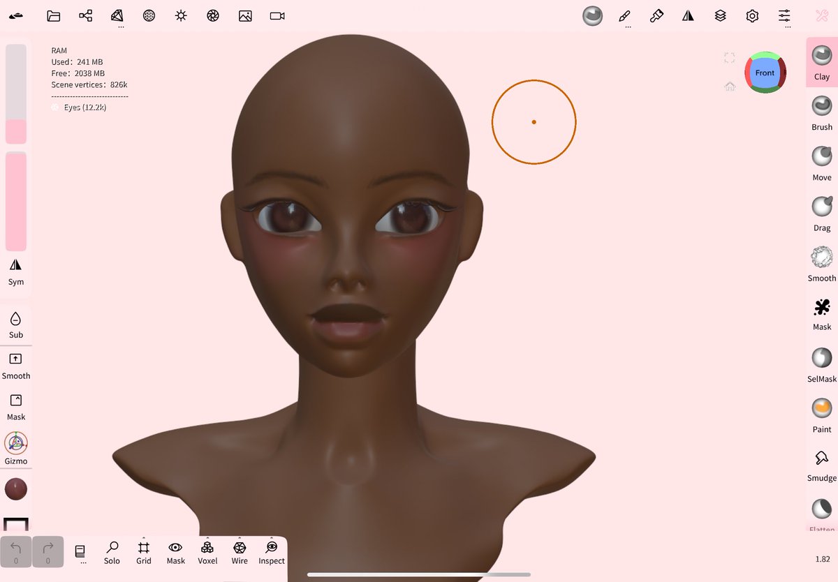 cloudyloove's tweet photo. Got nomad sculpt yesterday and made my first face!!! now I gotta figure out how to make hairrr 🙉😵‍💫 https://t.co/hGwglou5KB