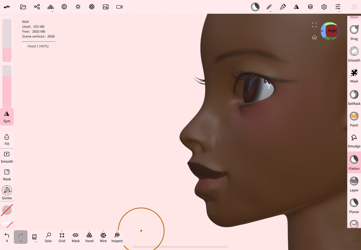 cloudyloove's tweet photo. Got nomad sculpt yesterday and made my first face!!! now I gotta figure out how to make hairrr 🙉😵‍💫 https://t.co/hGwglou5KB