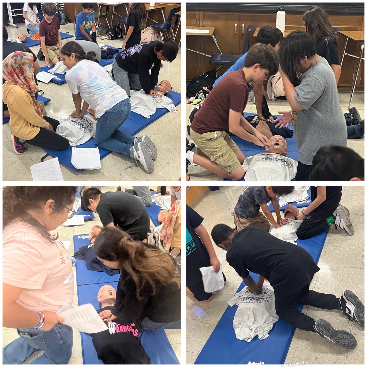 Are you ready in an emergency? Our WMS 6th graders are! #HealthMatters #SavingLives #BetterTogether #WranglerNation #WranglerPride #BeBetter