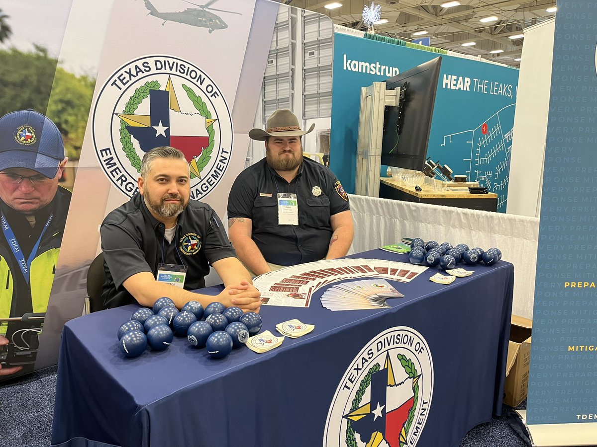 TDEM's tweet photo. TDEM personnel participated in the @TML_Texas conference this week in Dallas.
Our team connected with local partners to share info on how state and local communities work together to keep Texans safe through preparedness, response, recovery, and mitigation efforts. #TMLAC2023 https://t.co/zNmrycY5Yd