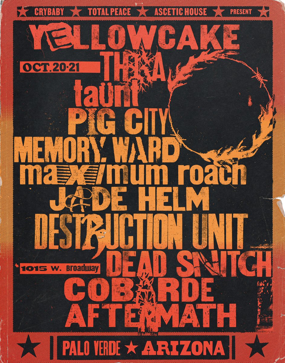 Benefit for Chuck at Palo Verde
Two day show — Oct 20-21

Tickets and info:
simpletix.com/e/chuck-fest-f…