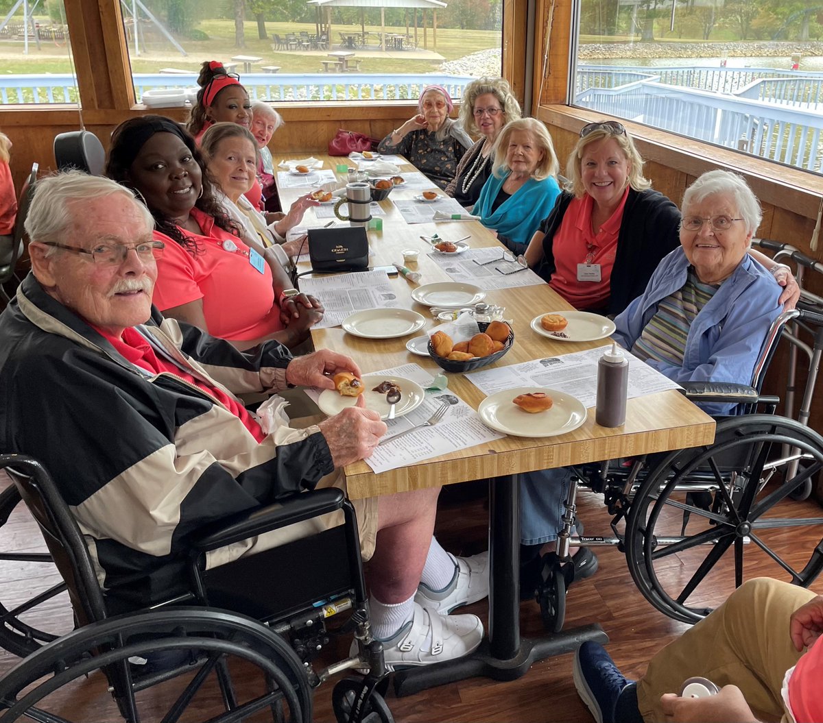 Rain or Shine - Going to Huber's Farm is always a good time!  We didn't let a little rain keep us from having a fun time!  Our lunch was great and we got to do a little shopping too!