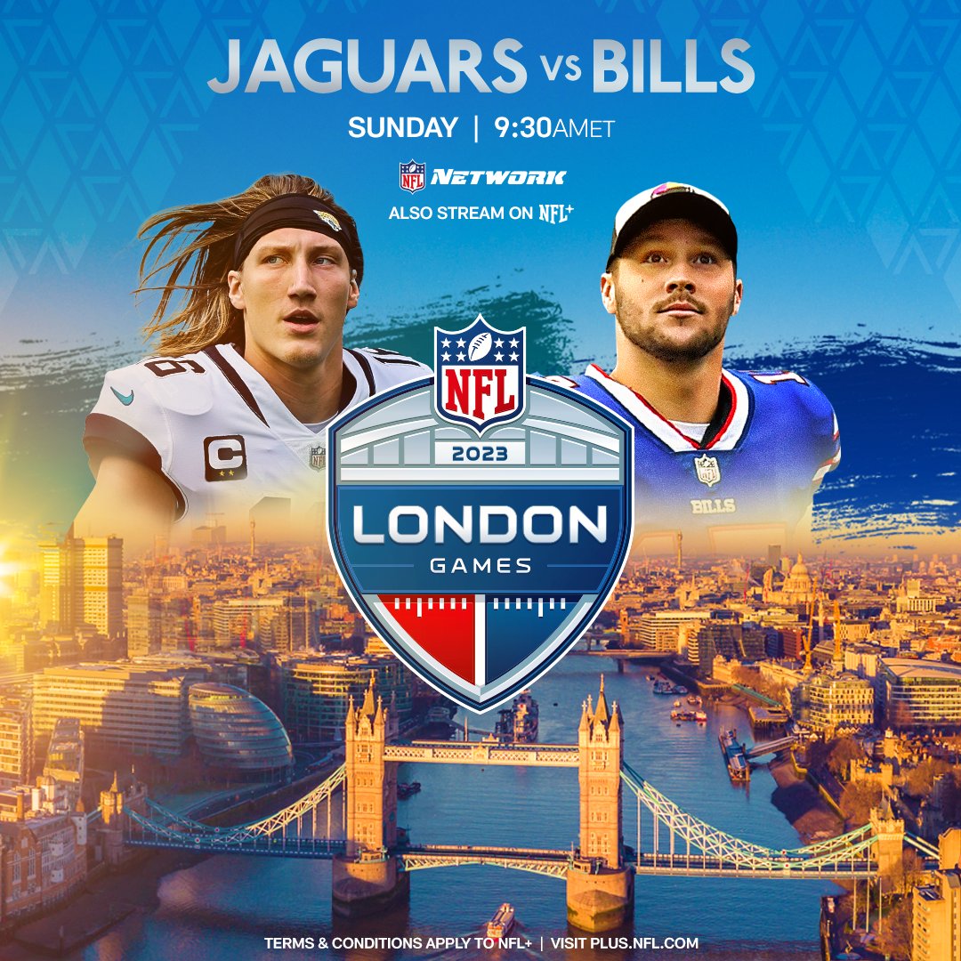 1 hour until kickoff of @Jaguars vs. @BuffaloBills EXCLUSIVELY on @nflnetwork!

Also available locally (WJAX & WUTV) + across devices on #NFLPlus 

🎙️| @richeisen @kurt13warner @JamieErdahl