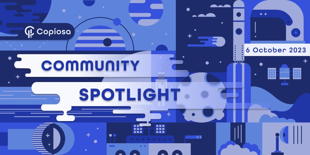 Get a recap of our latest community highlights in today's #CommunitySpotlight! 🌎 Copiosa @Zebu_live 🎯 Join our October Zealy Sprint 🙌 3000 Active Wallets on Copiosa! 💙🗞️👇 copiosa.io/blog?p=6-octob…
