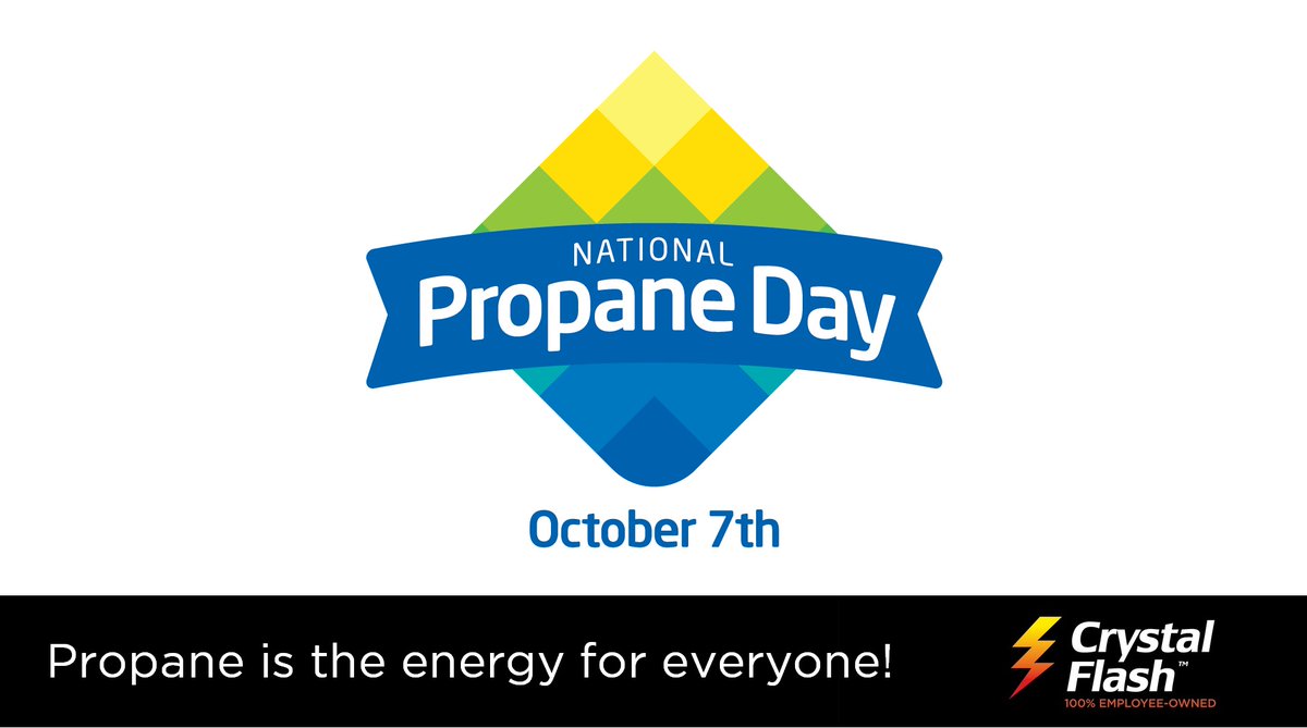 Saturday is the 2nd annual celebration of #NationalPropaneDay. Recognized each year on October 7, #NationalPropaneDay2023🔥 is an opportunity to celebrate all the benefits #propane offers.

#CrystalFlash⚡️ #energyforeveryone♻️ #Michigan✋ #energy🛢 #TheCFDifference⚡️