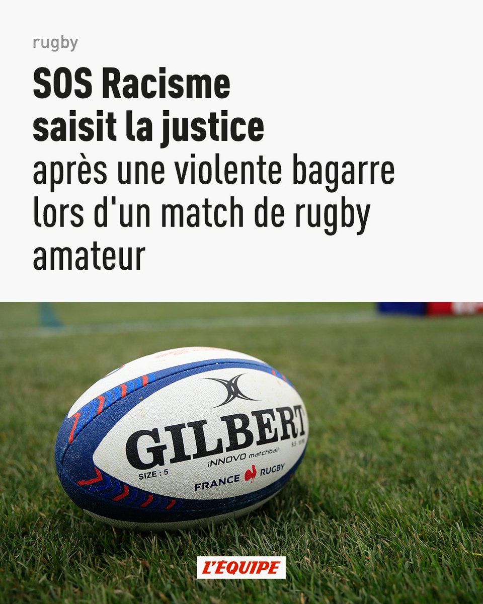 lequipe's tweet photo. SOS Racisme a annoncé avoir saisi la justice concernant une violente bagarre sur fond d'insultes racistes qui a eu lieu à la fin du match de Régional 1 dimanche dernier dans l'Aude entre l'Entente Fleury-Salles-Coursan face au Foyer Laïque du Haut-Vernet https://t.co/iUdo9NtRGY https://t.co/rp7kPGaeBQ