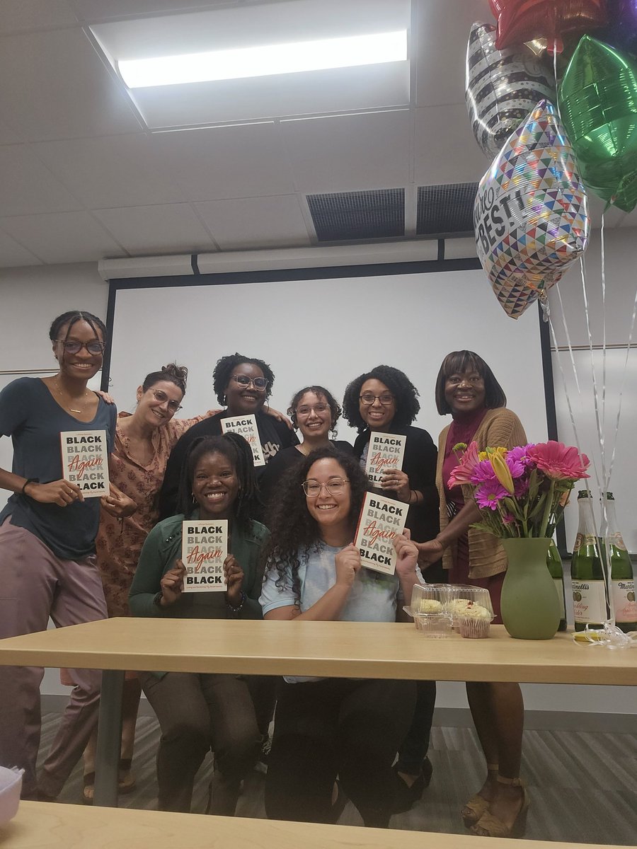 DrLaTonyaSumme1's tweet photo. My practicum students hijacked my lesson to celebrate the release of my memoir #BlackAgain. Super cool! https://t.co/rE7omX0a9s https://t.co/gUZqPupPyK