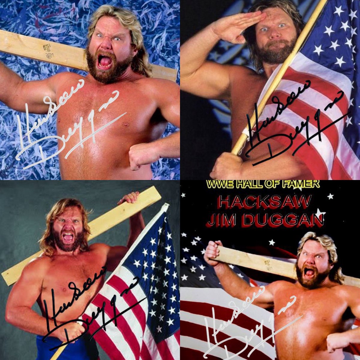 RealHacksawJim's tweet photo. If you can’t make it to a signing, don’t worry, TOUGH GUY!
I’ve got signed 8x10s available now at https://t.co/cOejXL9gSI!
#HOOOO #WWE #AEW #WrestlingTwitter https://t.co/if8QRQub8Q