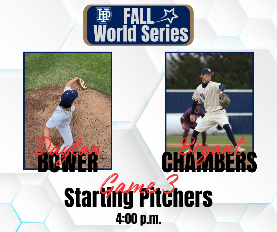 Starting pitchers for Game 3.
Who will carry the weight?