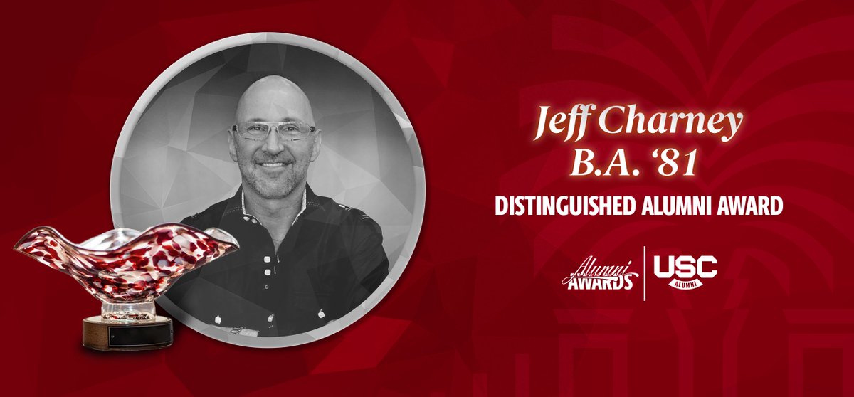 HONOREE SPOTLIGHT: A relevant and disruptive voice in today’s marketing community, @jeffcharney '81 is the recipient of this year's Distinguished Alumni Award. The @UofSC_CIC graduate is a two-time CMO of the Year and founder of ground-breaking marketing collective MKHSTRY.