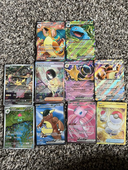 Good pulls from 151 :3 I&rsquo;ve been obsessed with mew ever since I was about 7, this set is a wet dream<a href="/tag/pokemon"class="tags"><span>#pokemon</span></a>