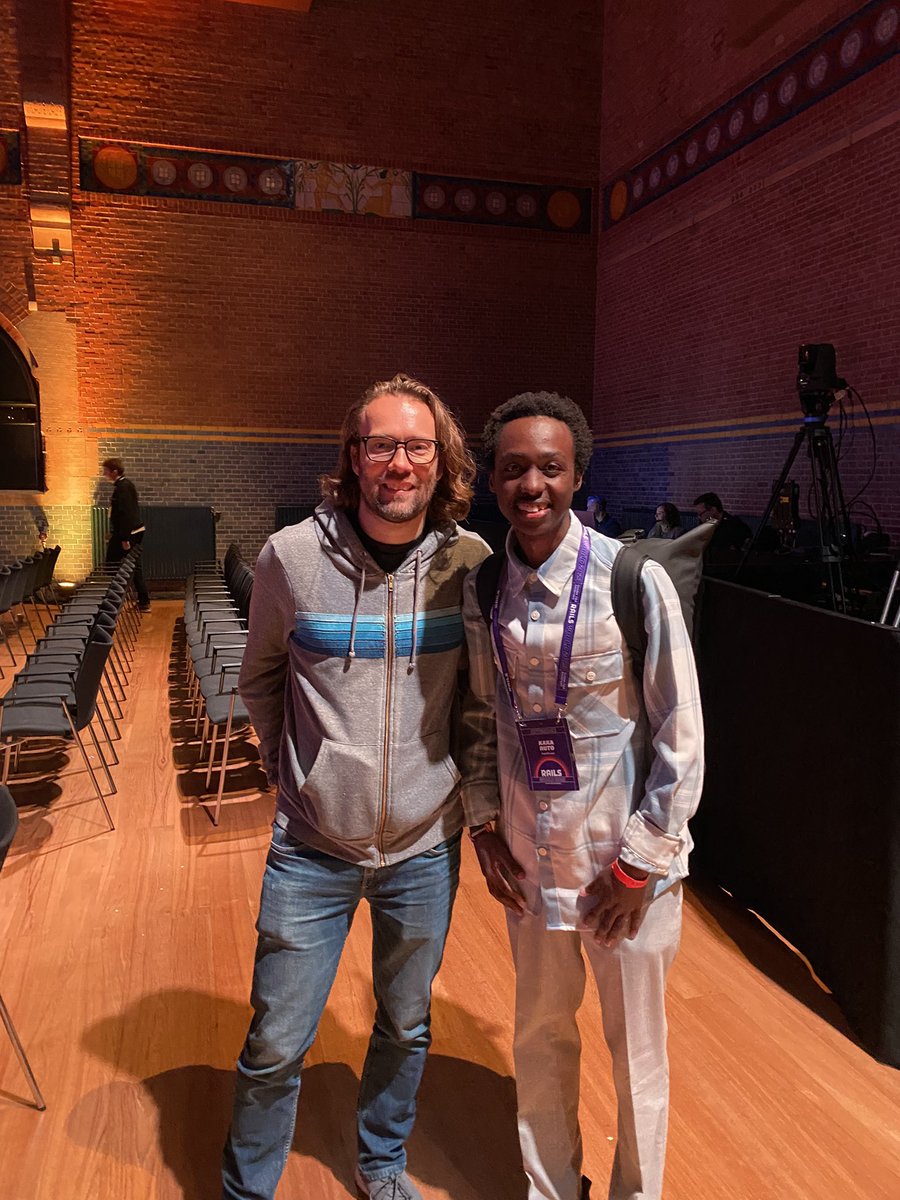 kaka_ruto's tweet image. Pleasure to have met you David!
@dhh is the creator of Ruby on Rails and I’m happy to be under his leadership, Rails is in safe hands and plenty of good things ahead!
#RailsWorld 2023 wrapped. See you in Toronto?