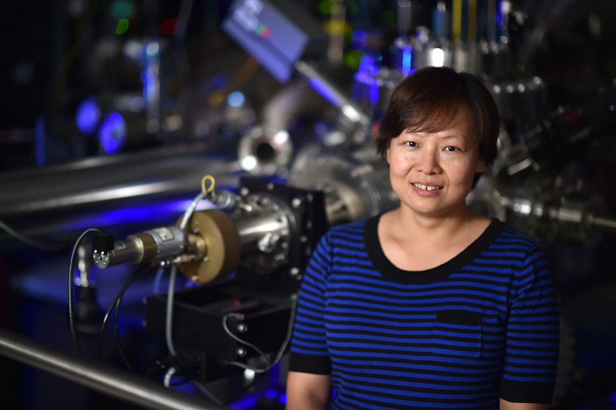 Dr. Connie Li fabricates materials by molecular beam epitaxy and investigates the nonlinear Hall effect in these non-centrosymmetric films for use in terahertz signal detection at #USNRL's Nanoscience Institute. #NationalNanoDay #navalresearch #nanotechnology #nanoscience