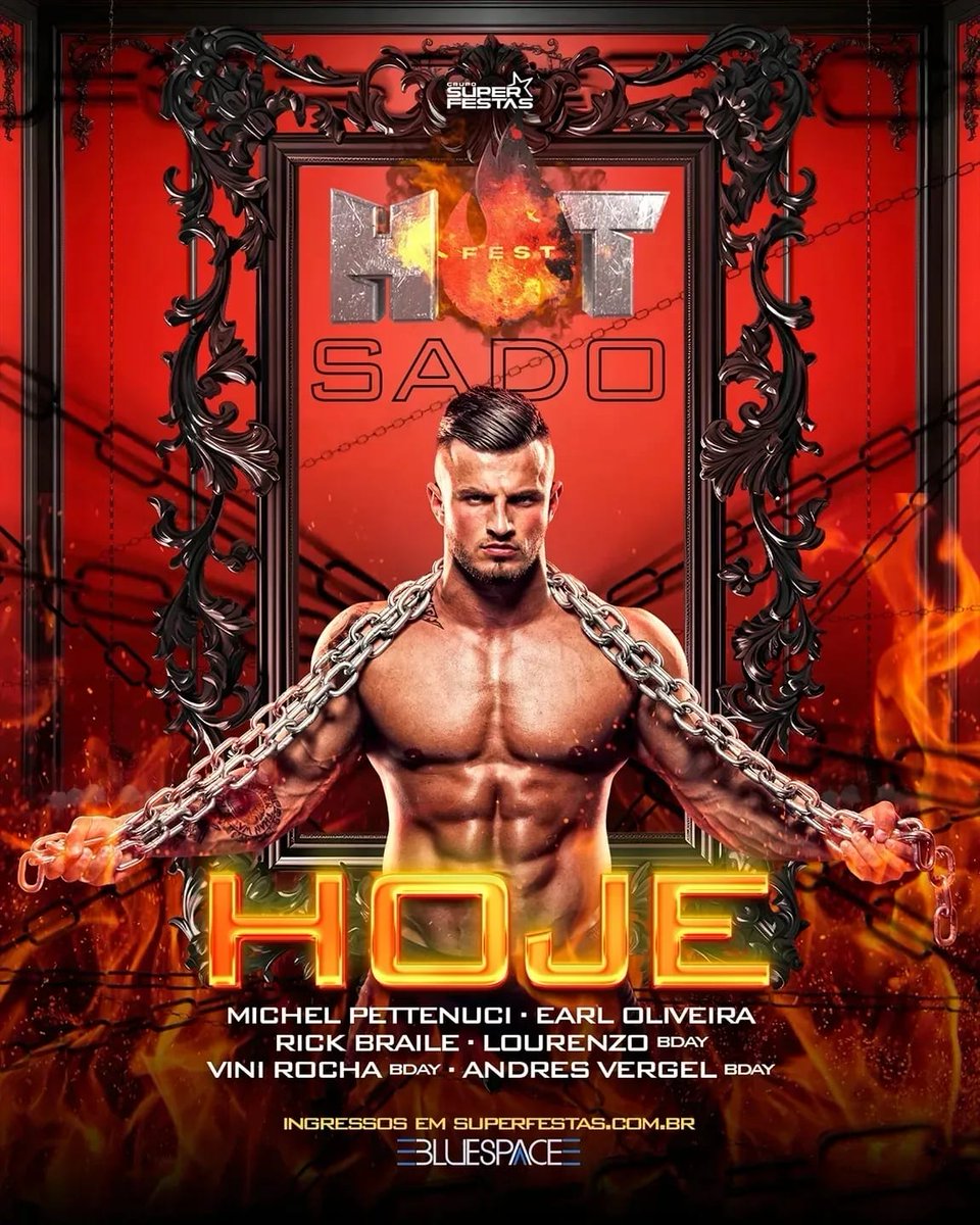 Preparados para a <a href="/hotfestsp/">hot fest</a> na <a href="/BlueSpaceSP/">Blue Space</a> ? É HOJE!

Lista VIP (Couvert): superfestas.com.br