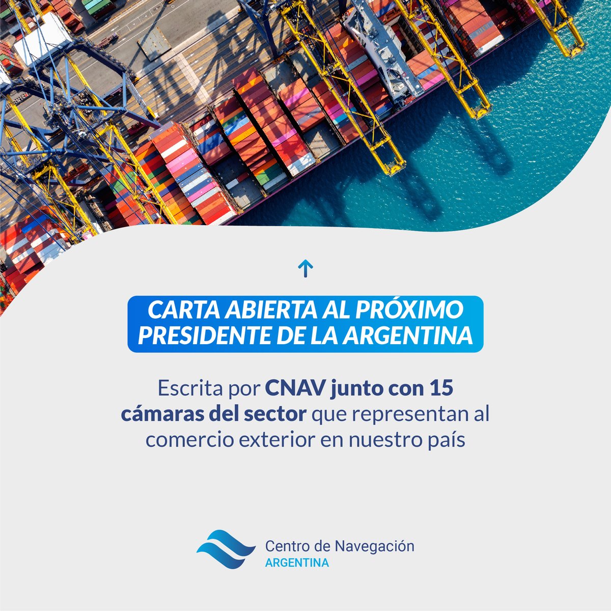 Carta abierta al próximo presidente de la Argentina ➡️Dirigida a todos los candidatos a la presidencia a fines de priorizar en la futura agenda de gobierno bases fundamentales para el comercio exterior de la nación📌 Carta completa aquí: bit.ly/3PO9L3r