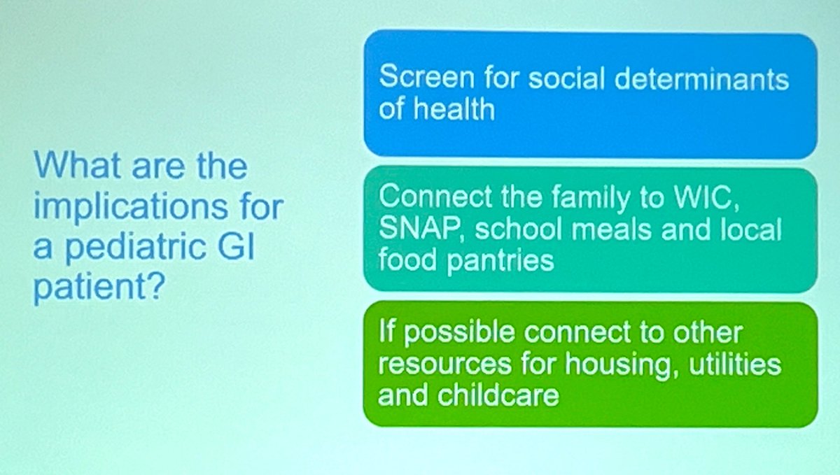 Dr Lauren Fiechtner with tips for #pediGI clinical encounters - ASSESS FOR SDEH 🔴 Food insecurity 🔴 Parental stress and mental illness 🔴 Financial insecurity ❎ unhealthy food ❎ 👇healthcare access ❎ poor sleep