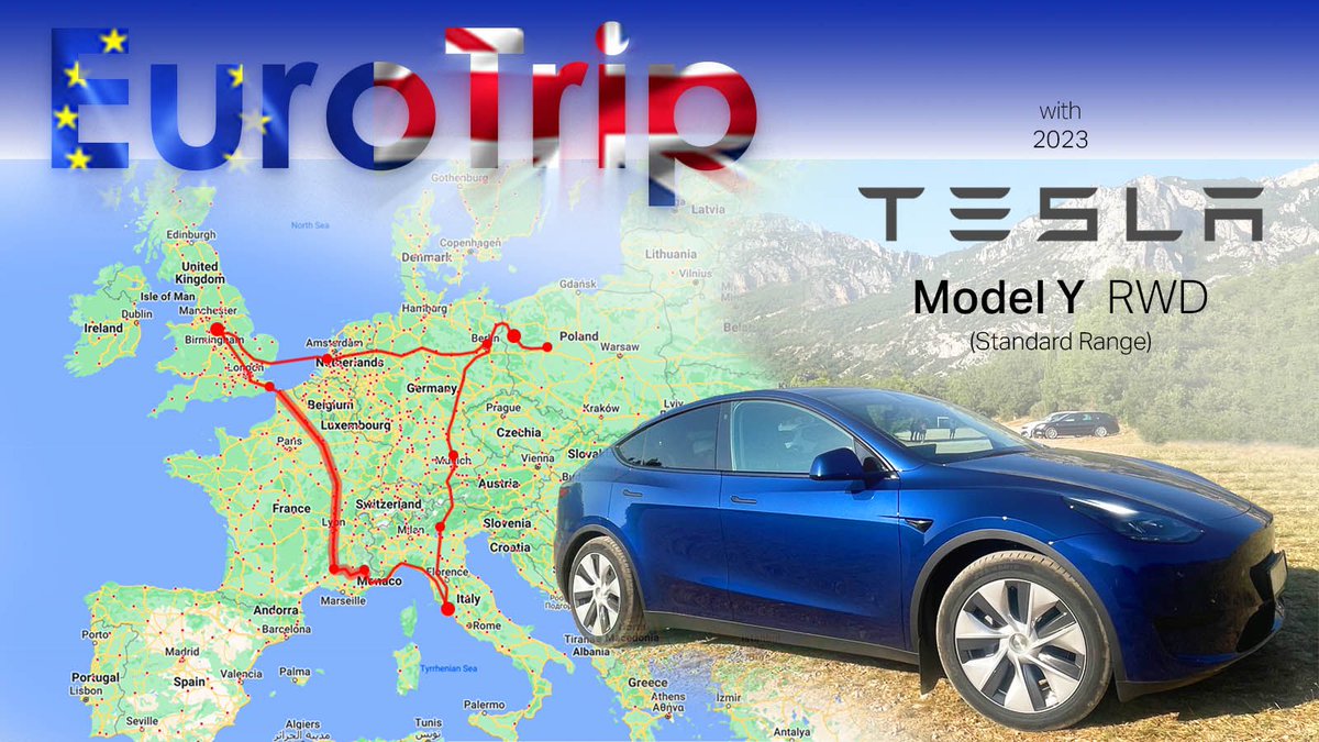 Y__Tesla's tweet image. Back in the UK 🇬🇧
Our first Euro Trip in the brand new @Tesla Model Y RWD is completed. 
This car is something else- comfy, fun!!!!, spacious, fast and damn cheap to run👊
Highly recommended!

🙏 @elonmusk n’ @Tesla team!!!

#Tesla #teslamodely #tesladesign #teslaroadtrip
