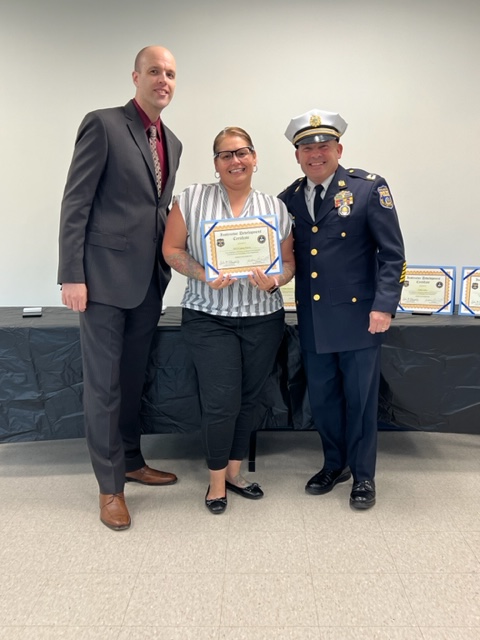 Congratulations to P/O Joseph Moore, RTU, Lakisha Bynum EAP,  P/O Anthony Mergiotti  Criminal Intelligence, and Carine Nieves of Police Radio on your completion of Instructor Development Training at the Philadelphia Police Academy.  Welcome aboard!!!