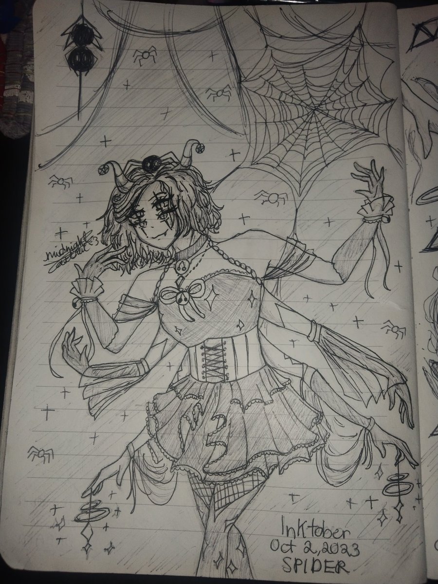 Midnights_ALTY's tweet photo. Happy Inktober! October 2, 2023 - spider 🕷! 

#inktober2023 #inktober2023day2 #inktoberspider #inktoberday2 #sketch #drawingchallenge #drawing #ArtistOnTwitter #artstyle https://t.co/kLyCr36ov1