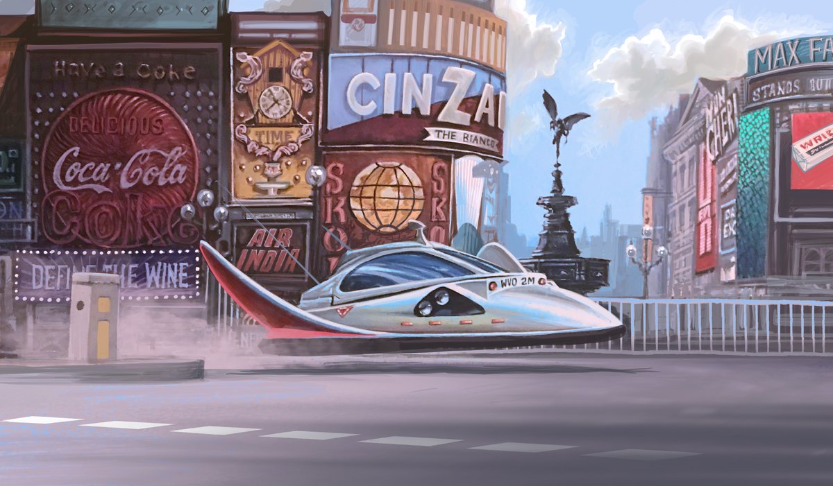 Invasion of the Dinosaurs. Painted 1993. #DrWho #DoctorWho60 #TheDoctor #TARDIS #Whomobile #Alien #PiccadillyCircus