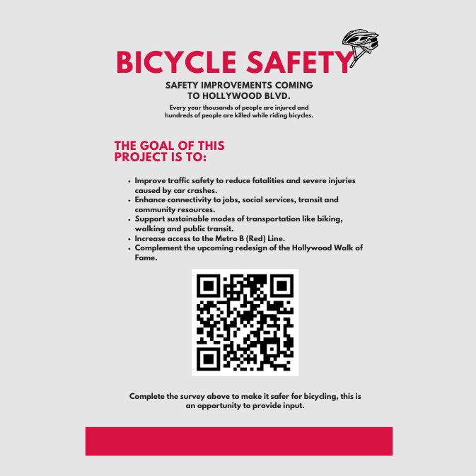 Fill out the survey for a safer Hollywood Blvd!