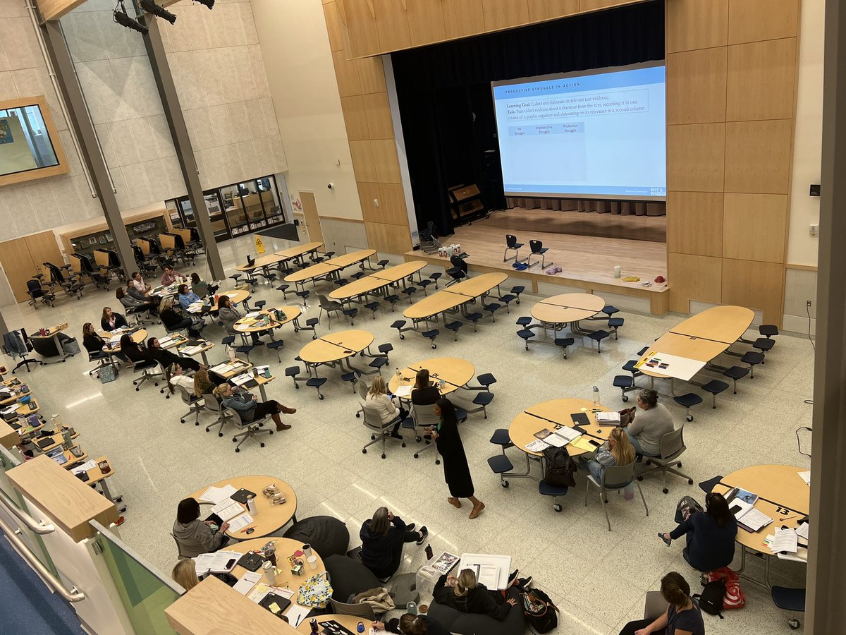 Today the Blanche Ames PK-2 teachers brought their flexible seating and enjoyed PD in our new cafeteria. Thank you Wit &amp; Wisdom <a href="/GreatMindsEd/">Great Minds</a> for a great professional development today!!!! <a href="/SupEaston/">Lisha Cabral</a> <a href="/AssistSupEaston/">Crissy Pruitt</a> <a href="/BATigerCubs/">Mr. Cederbaum</a>