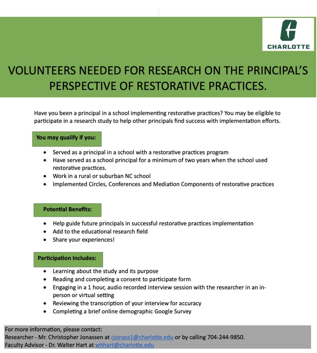 Need 3 more principals to join my research study!