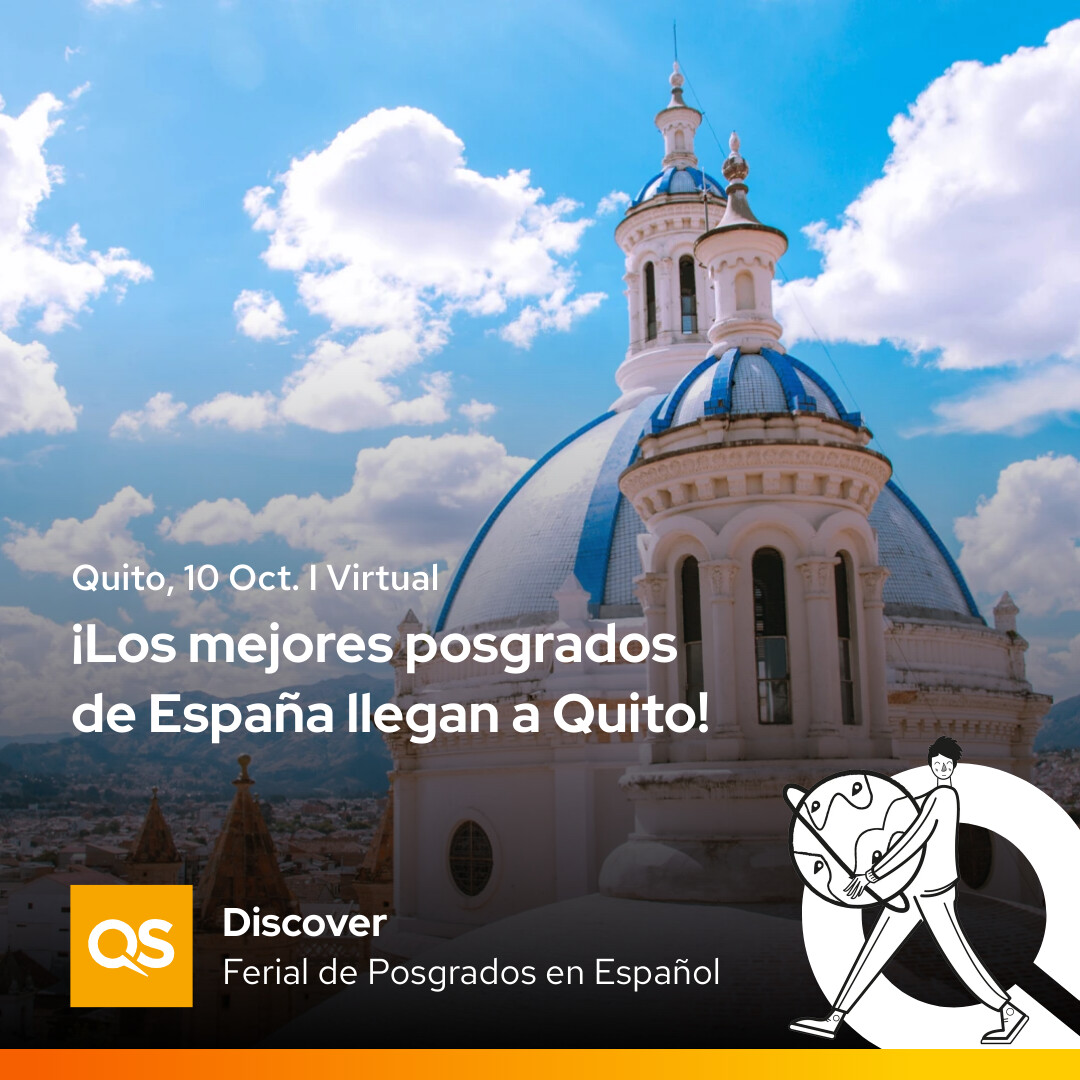 PosgradosUSFQ's tweet photo. Visita al Colegio de Posgrados - USFQ en la Feria Virtual de Posgrados de QS - Top Universities, 
Conoce nuestros programas: maestrías, especializaciones y doctorado.

10 · octubre
📷 18h30 - 21h00
Regístrate: https://t.co/ZXuzkfp19g

https://t.co/FkdpuiCq49

@TopUnis #USFQ @usfq https://t.co/jK1ocZM9AW