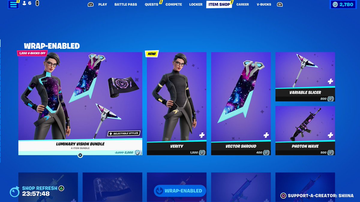 ShiinaBR's tweet photo. Verity is NOW available in the Item Shop!! 🔥 

Use Code "Shiina" to support me, I would appreciate it very much! ❤️  #EpicPartner https://t.co/72zzH27xDo