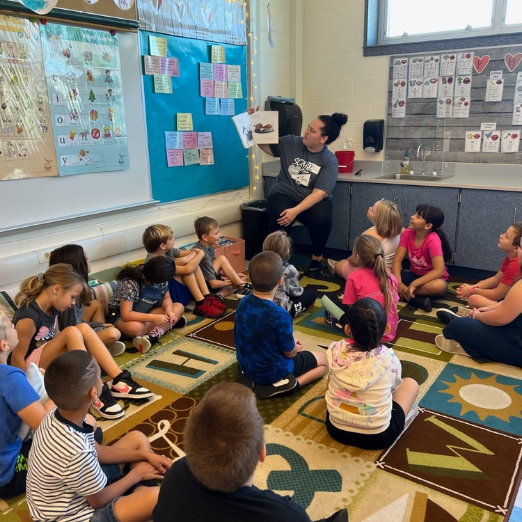 CWWestElem's tweet image. Mrs. Schweigert's 2nd grade class had a Mystery Reader come into school yesterday. A huge thank you to Mrs. Ermold for reading us a funny book and starting our day off great! #WeAreWeiser #goScouts
