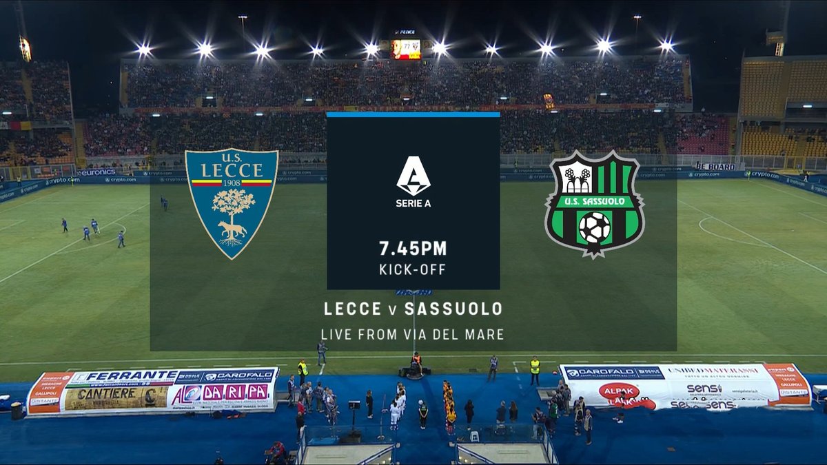 Full Match: Lecce vs Sassuolo
