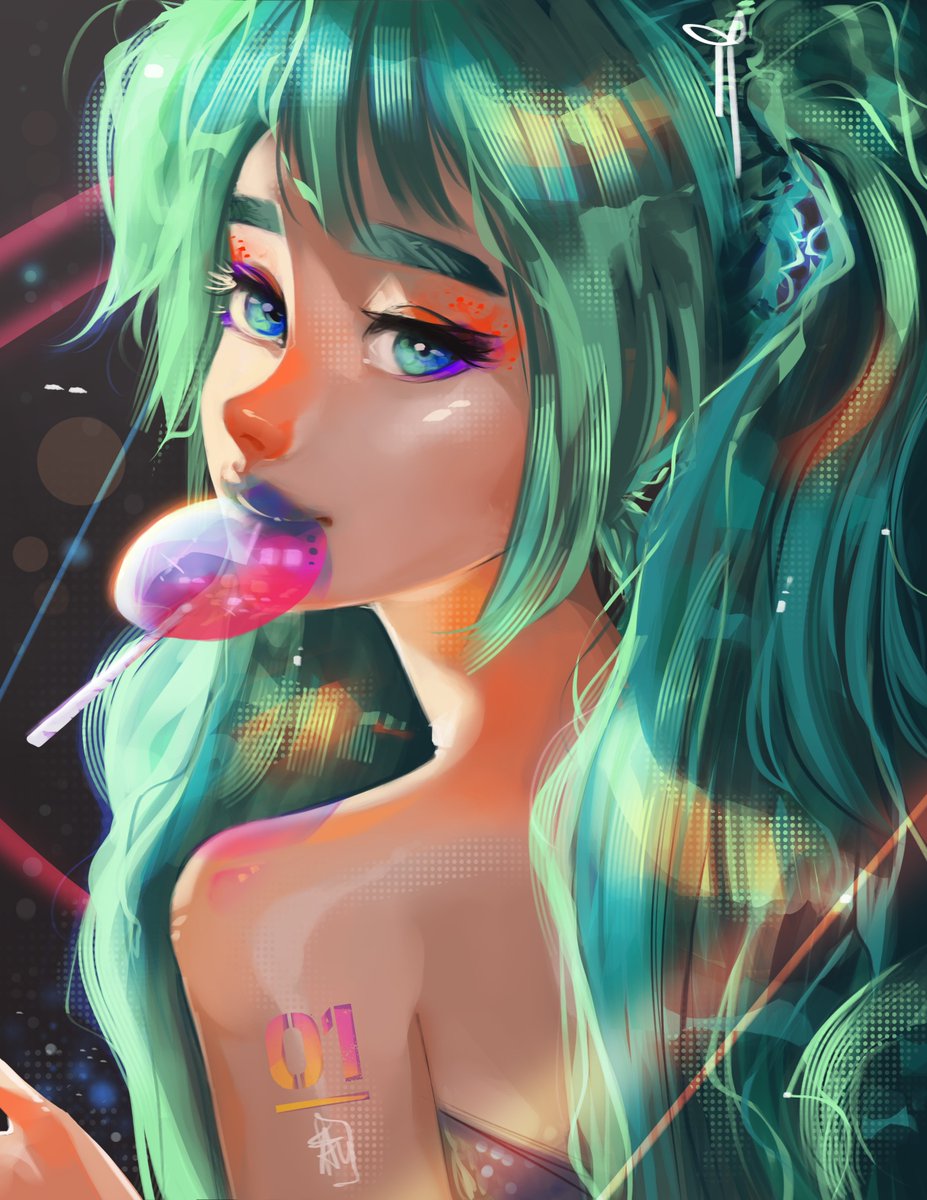 Miku, Miku, Miku! Been wanting to draw Hatsune FOREVER, now! Will likely have a process video Monday in how this was drawn. ✨

#ボーカロイド #初音ミク #VOCALOID #HatsuneMiku #FanArtFriday