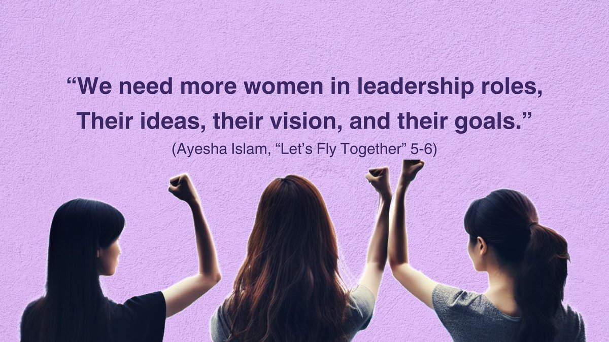 “We need more women in leadership roles,
Their ideas, their vision, and their goals.”
-Ayesha Islam

#WomenLeaders #WomenLeadership #GenderEquality #FeministMovement #EmpoweredWomenEmpowerTheWorld