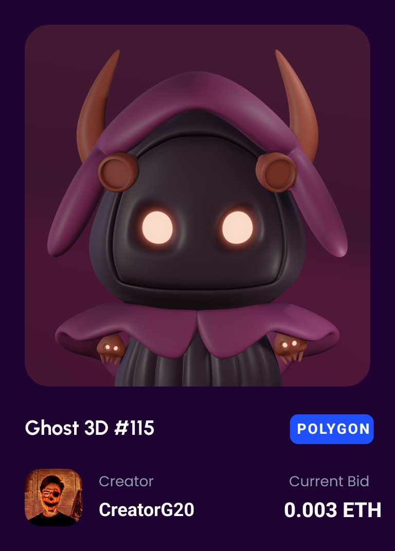 Happy weekend with new collections👻
Polygon Blockchain ERC-721
Ghost #115 opensea.io/assets/matic/0…
Ghost #116 opensea.io/assets/matic/0…
Ghost #117 opensea.io/assets/matic/0…
Let's  adopt them!
#NFTCommunity #VERTICALNFT #GlitchGang