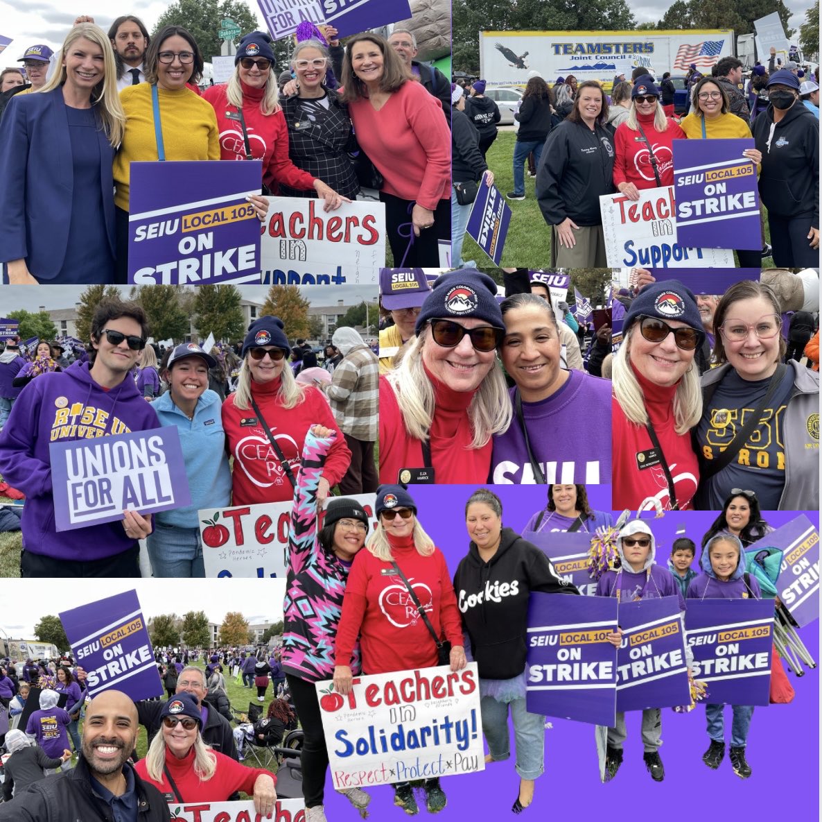 Joined thousands of striking @SEIU105 healthcare workers fighting for fair wages and + staffing so they can care for us all. @COWINS_union ⁦@Teamsters455⁩ @SmartUnion9 @AFLCIOCO @ColoradoEA #coleg