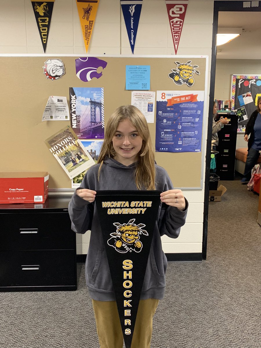 joshuajohnsonKS's tweet photo. Congratulations to Kayleena Garcia on being accepted to @WichitaState #HalsteadHS https://t.co/YA5UaqyXSs