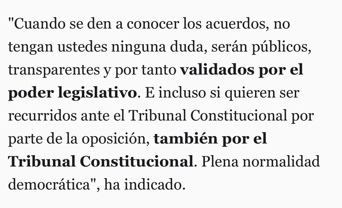 La idea de Sánchez sobre el poder legislativo: validar. Ya lo del TC habrá sido un lapsus.