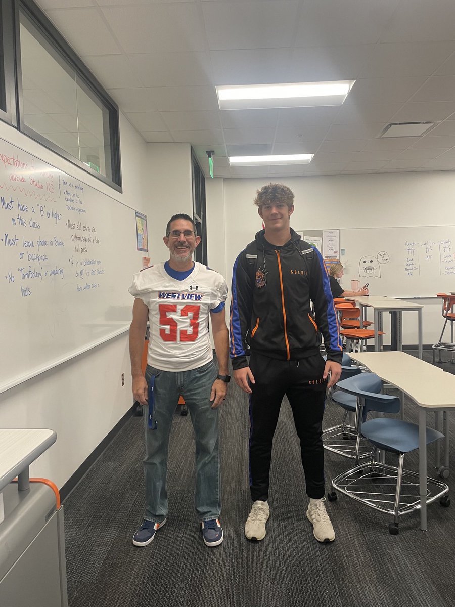 Thank you to Mr. Myers for being an amazing teacher. Your a top leader in the school. Keep up the good work!!💪#53 #9 #1teacher
<a href="/kevinmyers01/">Kevin Myers</a> <a href="/OPS_WestviewFB/">Westview Wolverines Football</a> <a href="/OPS_Westview/">Westview High</a>