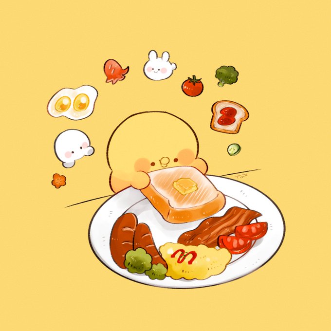 「目玉焼き レタス」のTwitter画像/イラスト(新着)