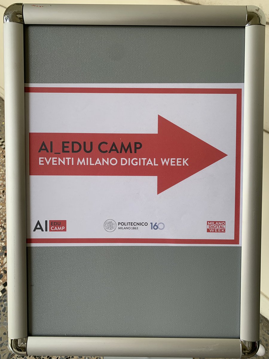 The magic of feedback.
Al <a href="/polimi/">Politecnico di Milano</a> <a href="/Metid_learning/">METID - Learning Innovation</a> con <a href="/asbrilli/">Antonella S</a> e <a href="/Stellissa/">Стеляна Николова</a> per pensare insieme l’apprendimento del futuro in contesti di intelligenza artificiale 
#MilanoDigitalWeek #AI