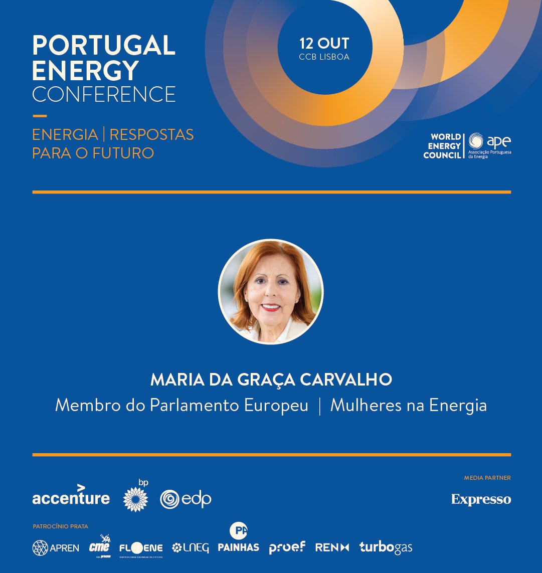 Para refletir sobre os caminhos da Europa e partilhar a actividade nos grandes temas da #transiçãoenergética teremos <a href="/mgracacarvalho/">Maria Graça Carvalho</a>  Membro do Parlamento Europeu e membro do Conselho Consultivo das <a href="/mulheresenergia/">Mulheres na Energia</a>.

Programa👉 lnkd.in/dikkAEiT

<a href="/FEL_PT/">Future Energy Leaders Portugal</a> <a href="/WECouncil/">World Energy Council</a>