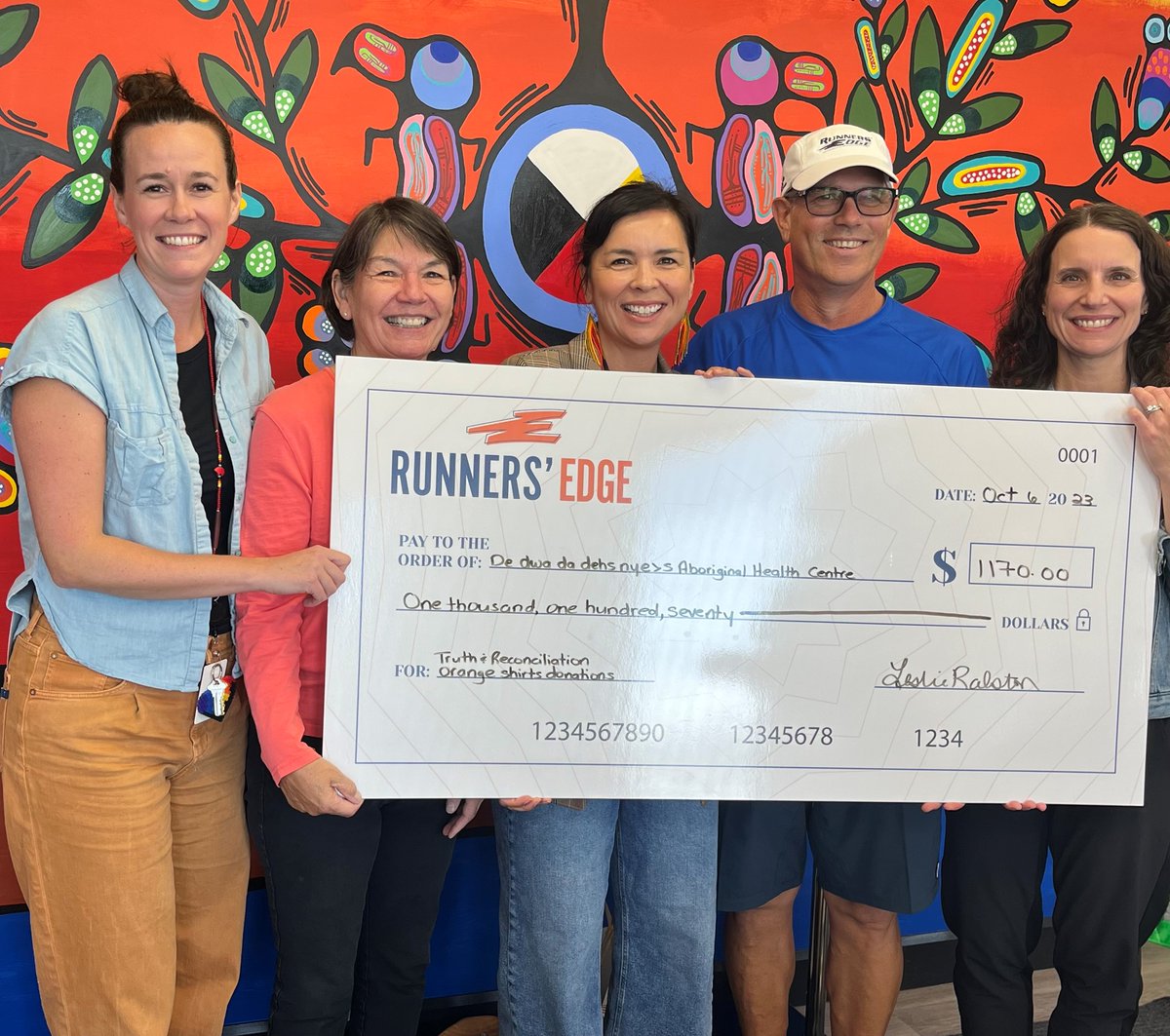 A huge thank you to Runners' Edge in St.Catharines for their generous donation! They sold orange t-shirts and donated all proceeds to our Niagara primary care clinic. We are grateful for your kindness and support!