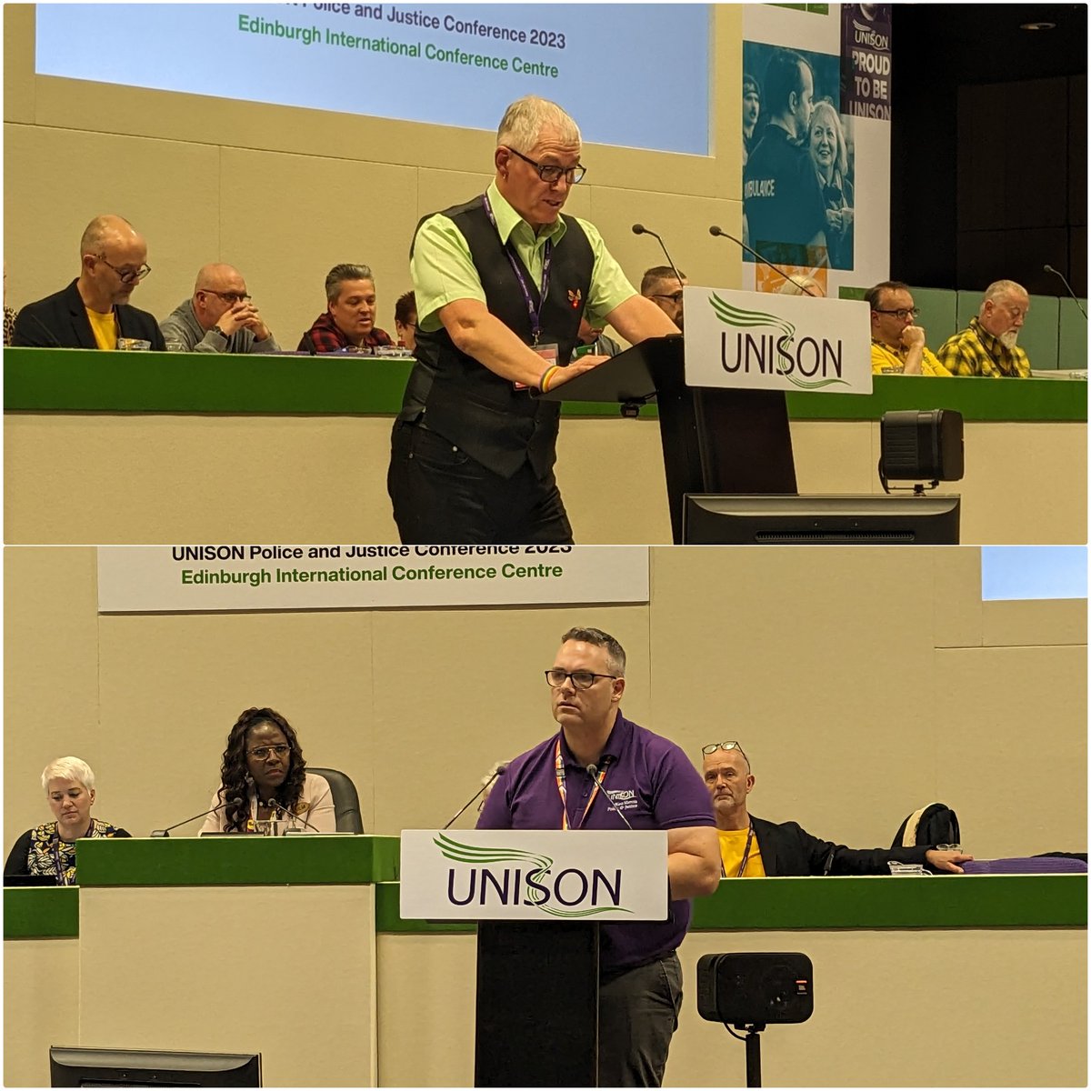 nadleics's tweet photo. The 2nd session of #UPJC23 today was busy with motions debated on equality related issues, staff shortages in the Probation Service, complaints against the police from serving police staff & PCC Elections. Again great to see @UnisonLeicsPol delegates speaking on key motions. https://t.co/oaBTImd6j1