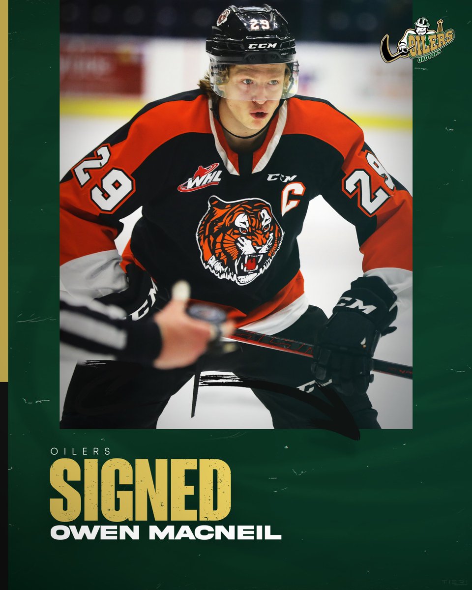 The Oilers have signed '03 F Owen MacNeil!

The veteran of over 200 Western Hockey League games was most recently the team captain of the Medicine Hat Tigers.

Welcome to Okotoks, Owen! 

Details --> okotoksoilers.ca/oilers-sign-fo…

#AJHL 

Photo: Randy Feere / <a href="/tigershockey/">Medicine Hat Tigers</a>