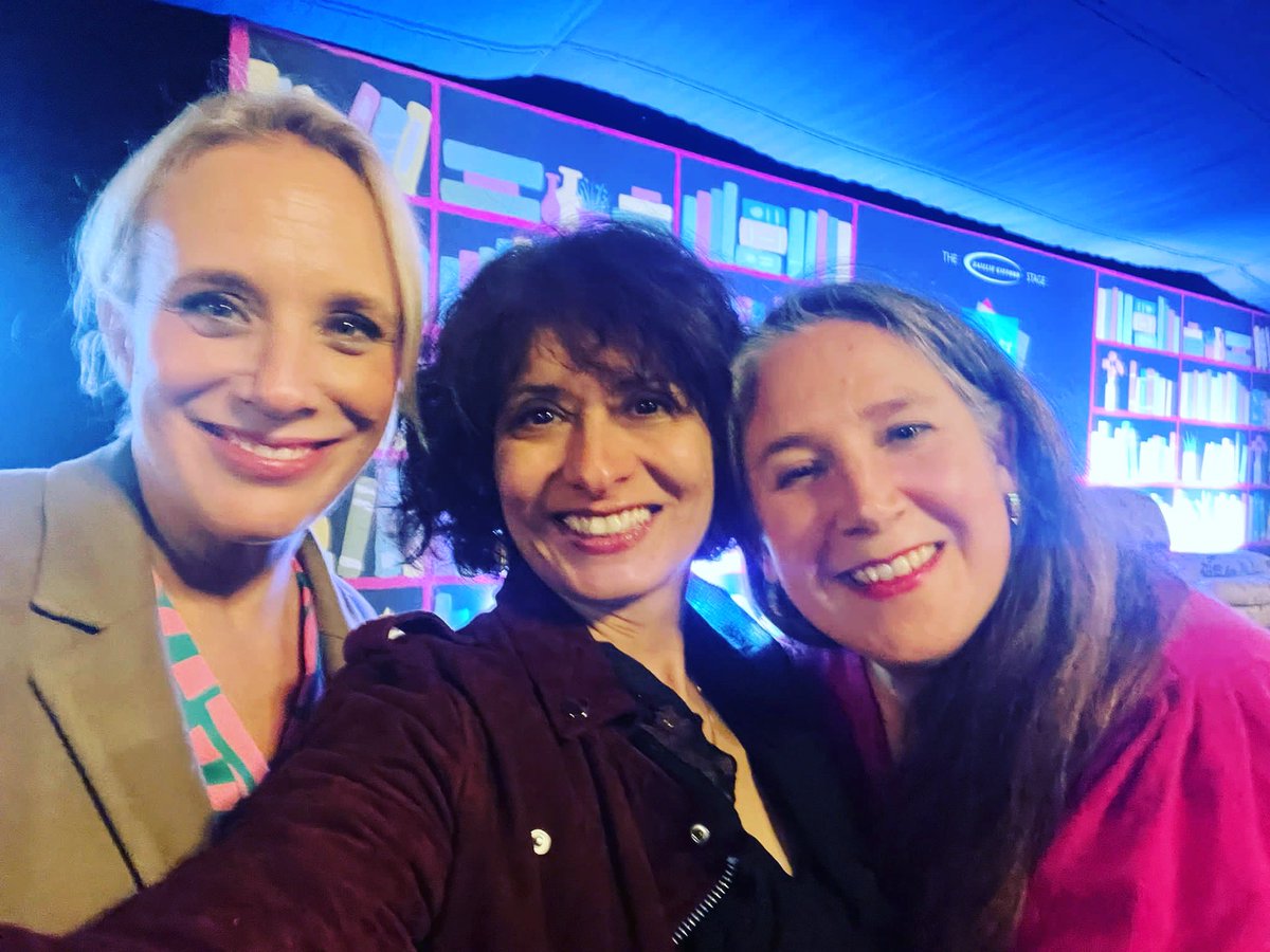 Well that was quite the ride - laughs, mild insults and hugging - this chat with @ShappiKhorsandi and @VivGroskop at @HenleyLitFest had the lot!
